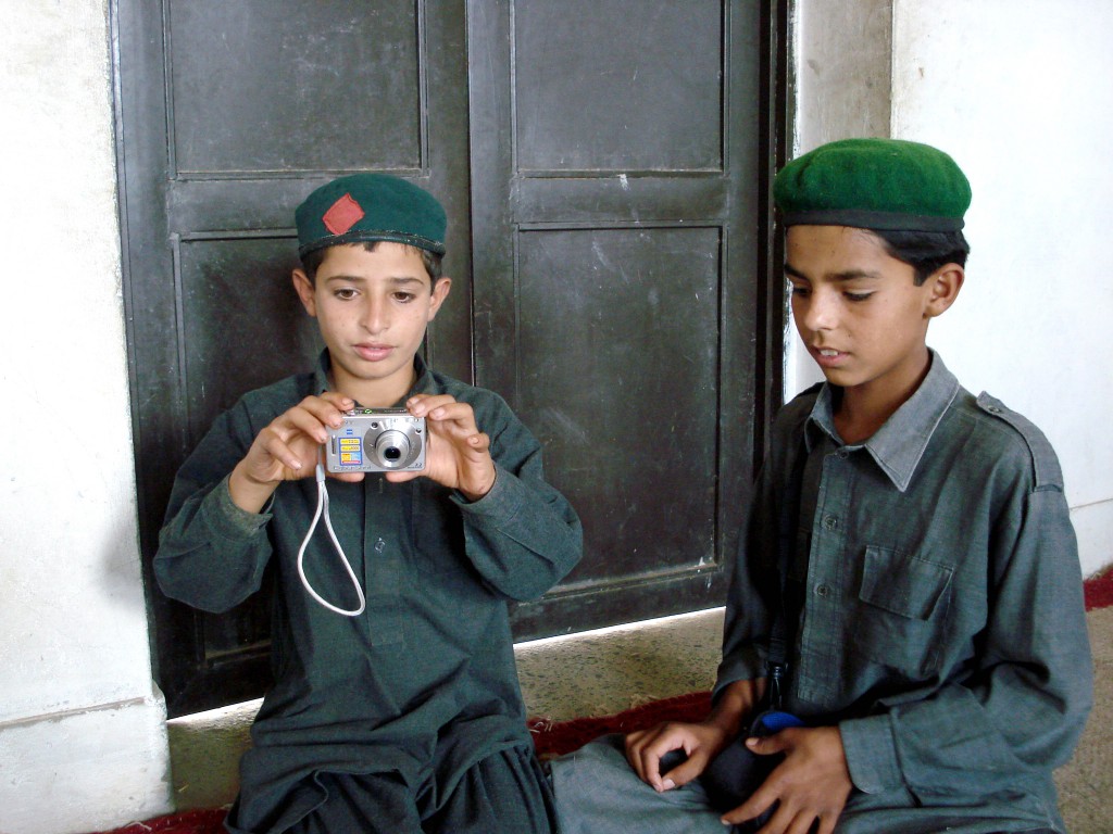 Pakistani boys with camera
